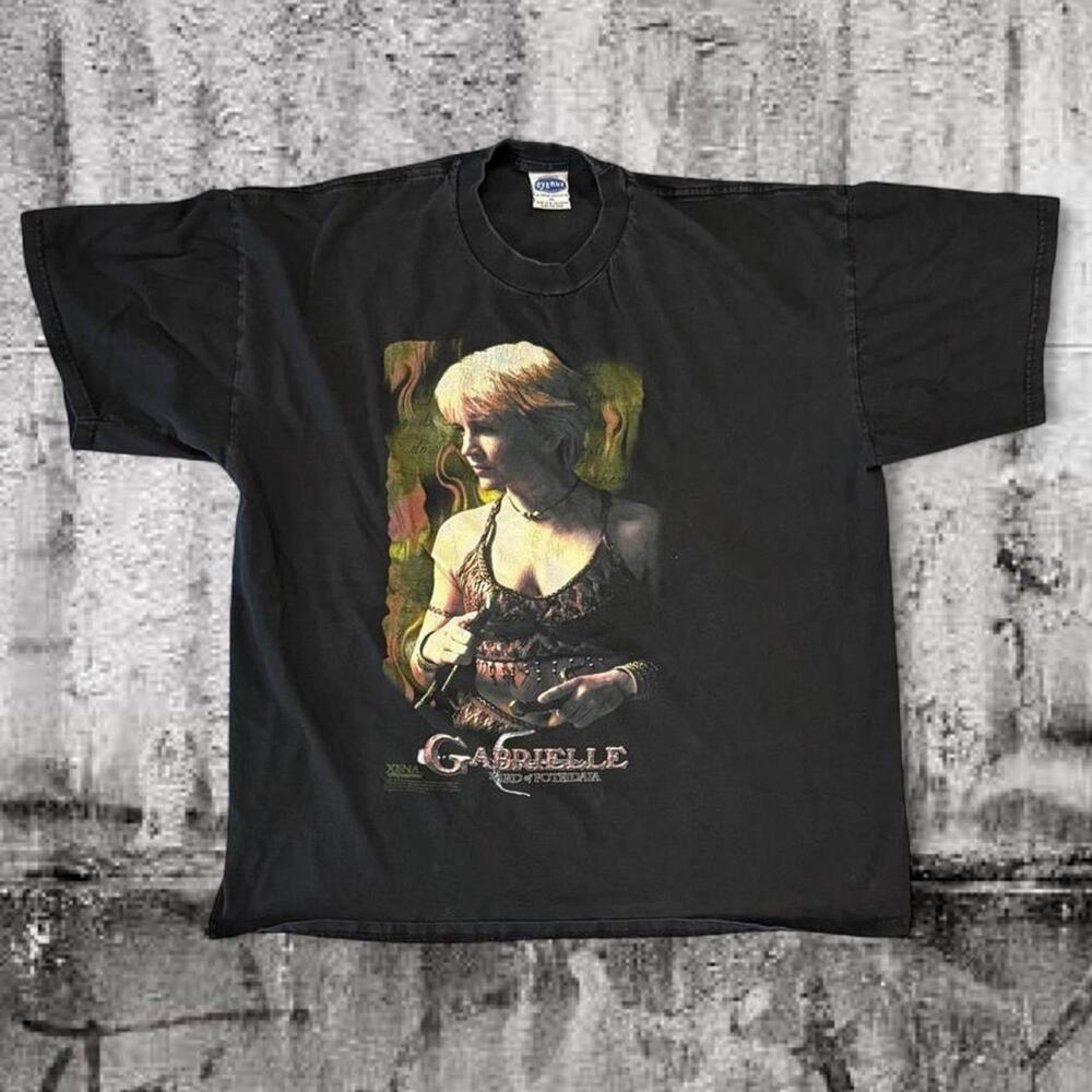 Vintage Xena Warrior Princess Gabrielle Bard of Potidaia T-Shirt Black XL